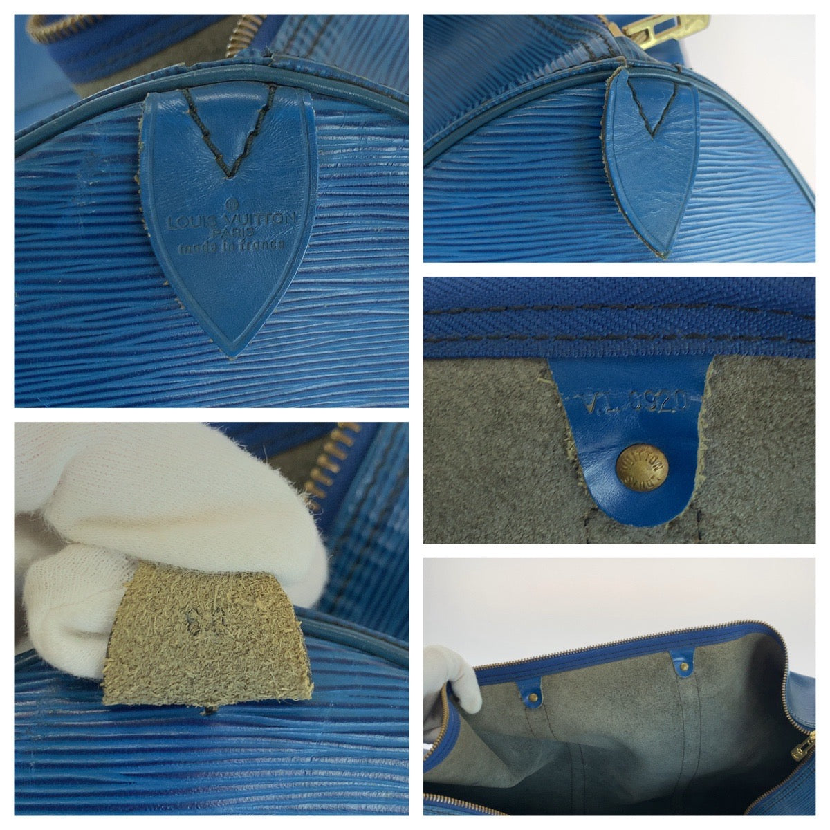 17362
LOUIS VUITTON ルイヴィトン エピ キーポル60 男女兼用 トレドブルー ブルー ゴールド金具 エピレザー M42945 ボストンバッグ ハンドバッグ  レディース AB68