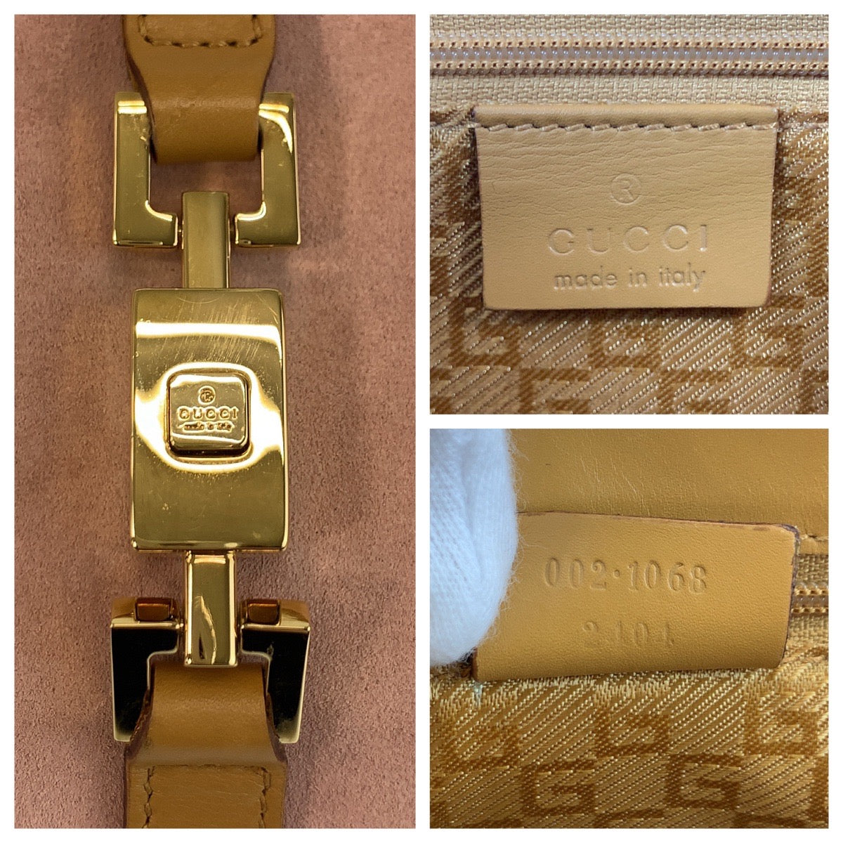 17366
GUCCI グッチ ジャッキー ピンク ゴールド金具 スウェード / レザー 002 1068 ショルダーバッグ ハンドバッグ  レディース AB40
