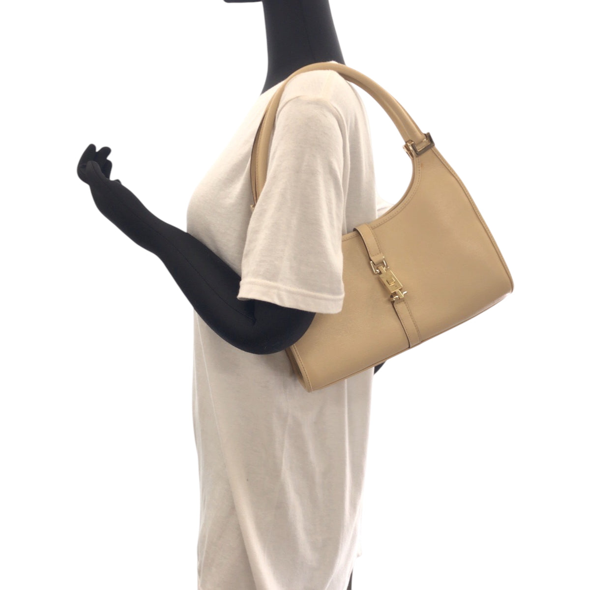 17367
GUCCI グッチ ジャッキー アイボリー ゴールド金具 レザー 002 1068 ワンショルダーバッグ ハンドバッグ  レディース
