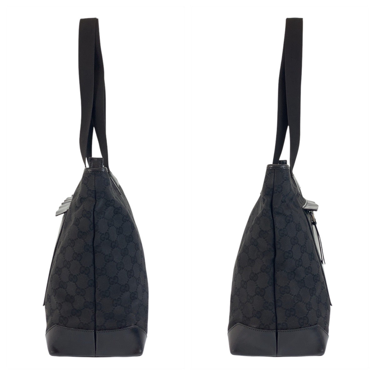 17369
GUCCI グッチ ブラック 黒 GGキャンバス / レザー 34339 トートバッグ ショルダーバッグ  レディース ABP33