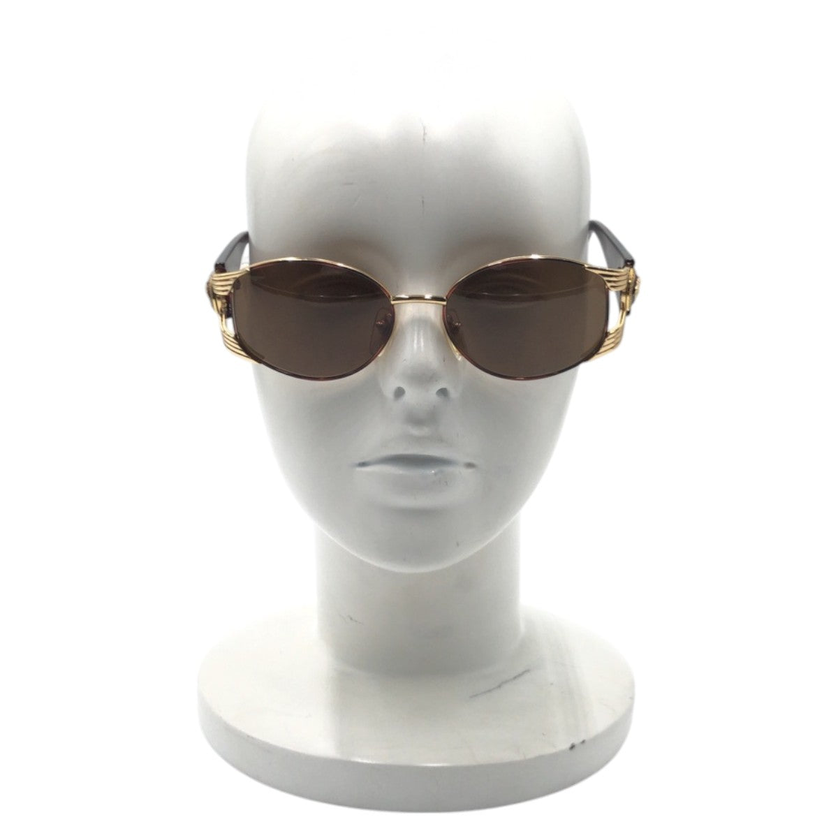 17370
VERSACE ヴェルサーチ ヴィンテージ メデューサ ゴールド ブラウン メタル MOD S64 サングラス 男女兼用 オーバル  メンズ A22