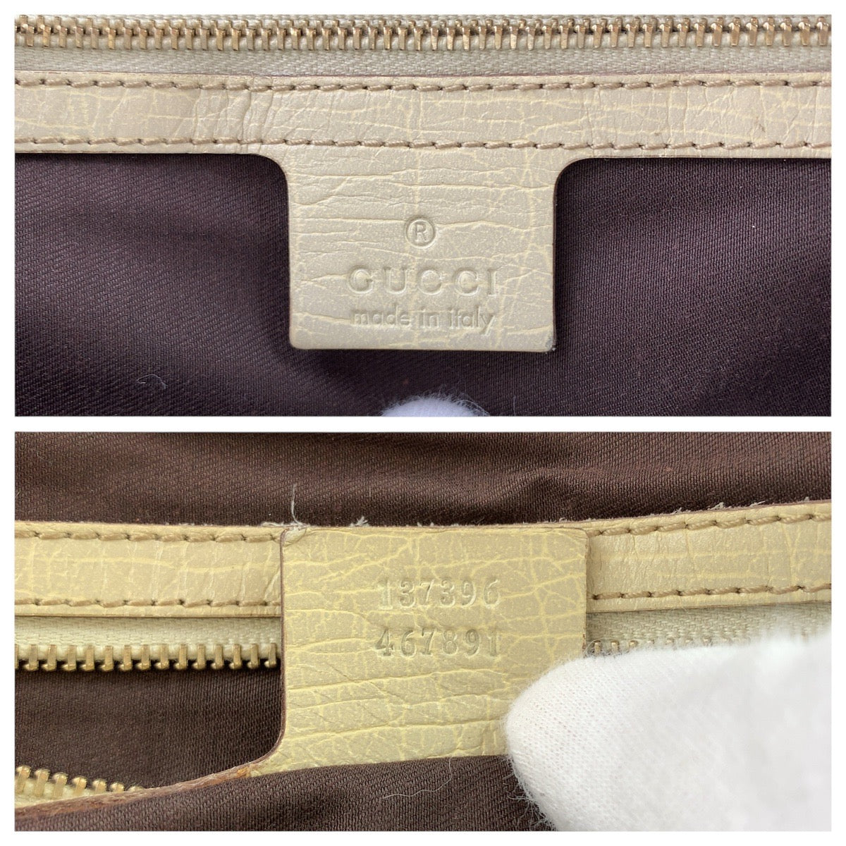 17374
GUCCI グッチ シェリーライン ブラウン ホワイト ゴールド金具 GGキャンバス / レザー 137396 トートバッグ ショルダーバッグ  レディース