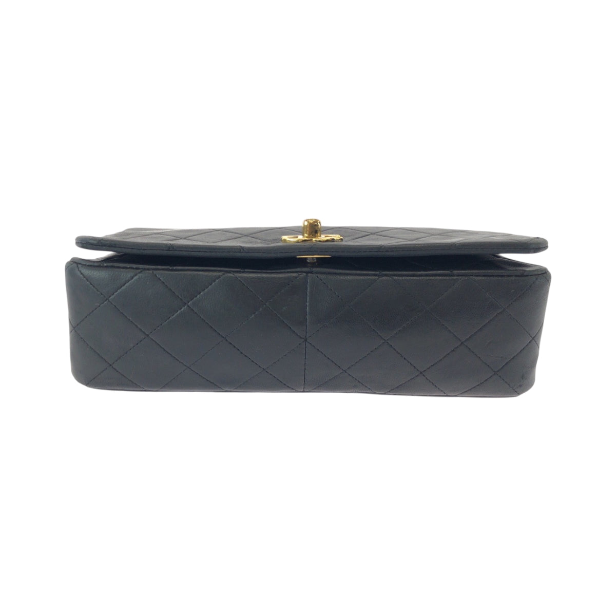 17376
CHANEL シャネル ヴィンテージ マトラッセ フルフラップ ココマーク ターンロック ブラック 黒 ゴールド金具 ラムスキン チェーンショルダーバッグ レディース AB178
