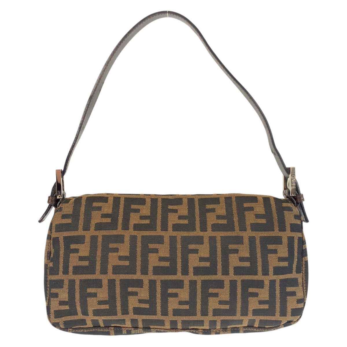 17377
FENDI フェンディ ズッカ マンマバケット ブラウン シルバー金具 キャンバス / レザー ショルダーバッグ ハンドバッグ  レディース A140