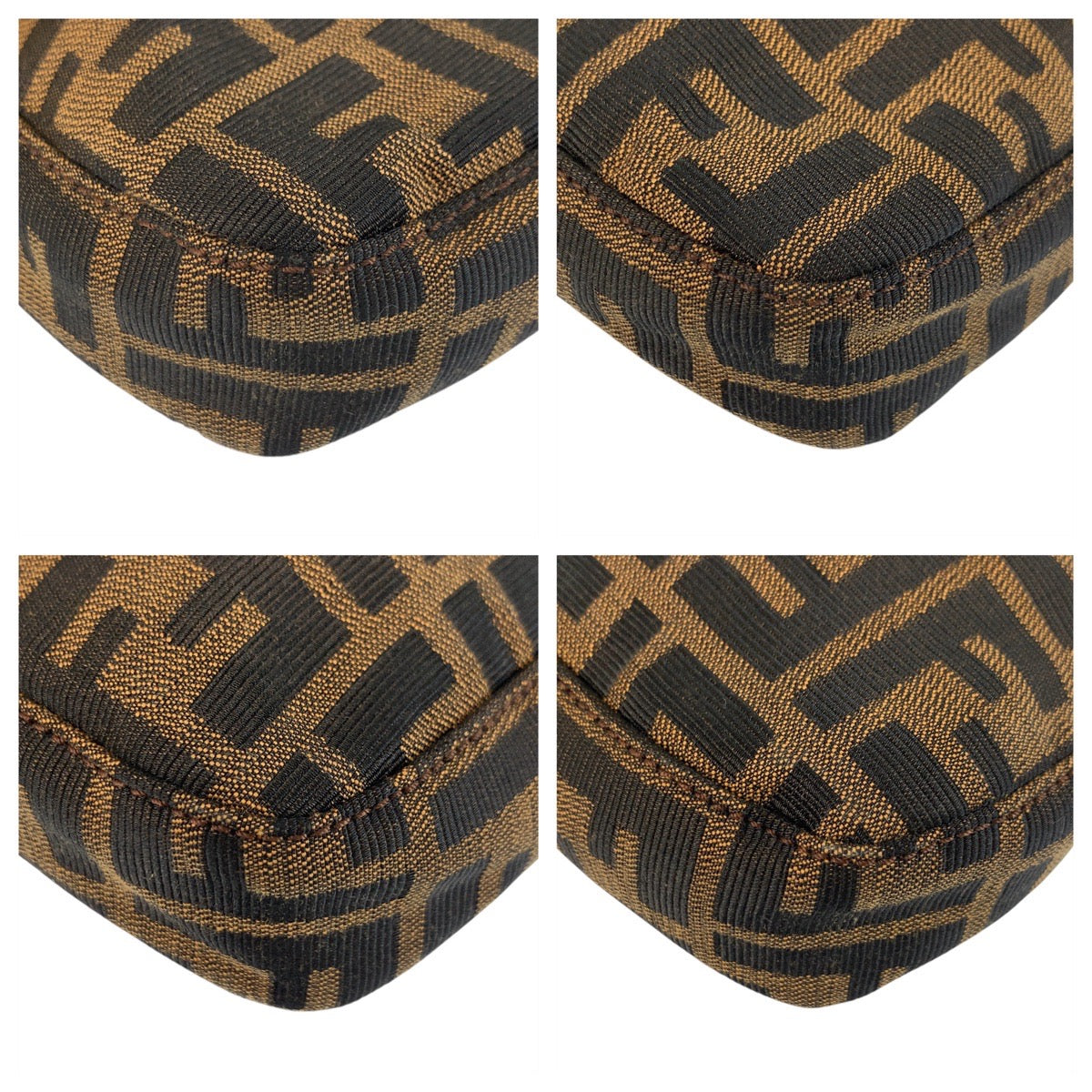 17377
FENDI フェンディ ズッカ マンマバケット ブラウン シルバー金具 キャンバス / レザー ショルダーバッグ ハンドバッグ  レディース A140