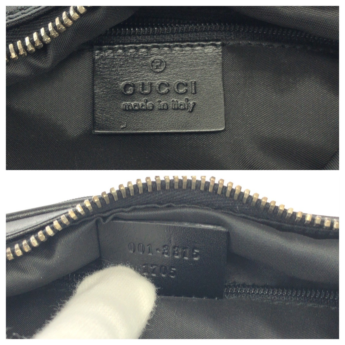 17378
GUCCI グッチ ブラック 黒 シルバー金具 GGキャンバス 001 3315 ショルダーバッグ ハンドバッグ  レディース