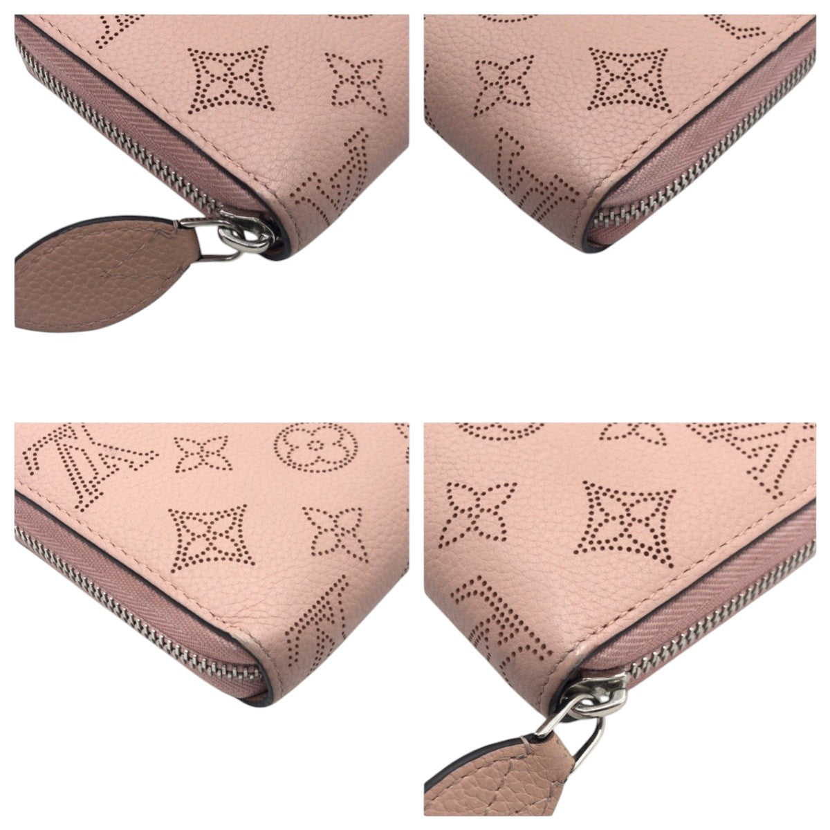 17379
LOUIS VUITTON ルイヴィトン モノグラム マヒナ ジッピーウォレット ピンク マグノリア レザー M61868 長財布 ロングウォレット  レディース ABP54