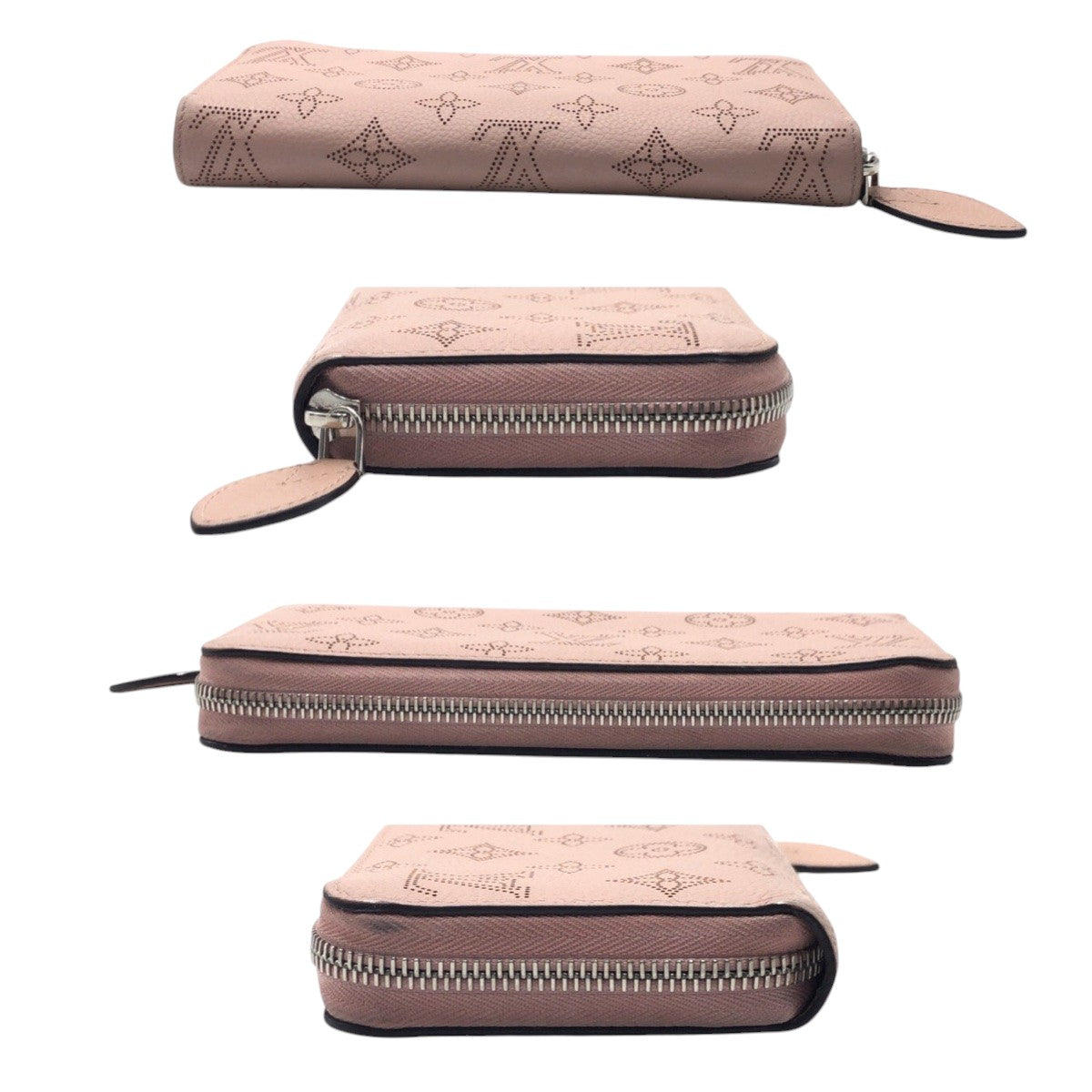 17379
LOUIS VUITTON ルイヴィトン モノグラム マヒナ ジッピーウォレット ピンク マグノリア レザー M61868 長財布 ロングウォレット  レディース ABP54