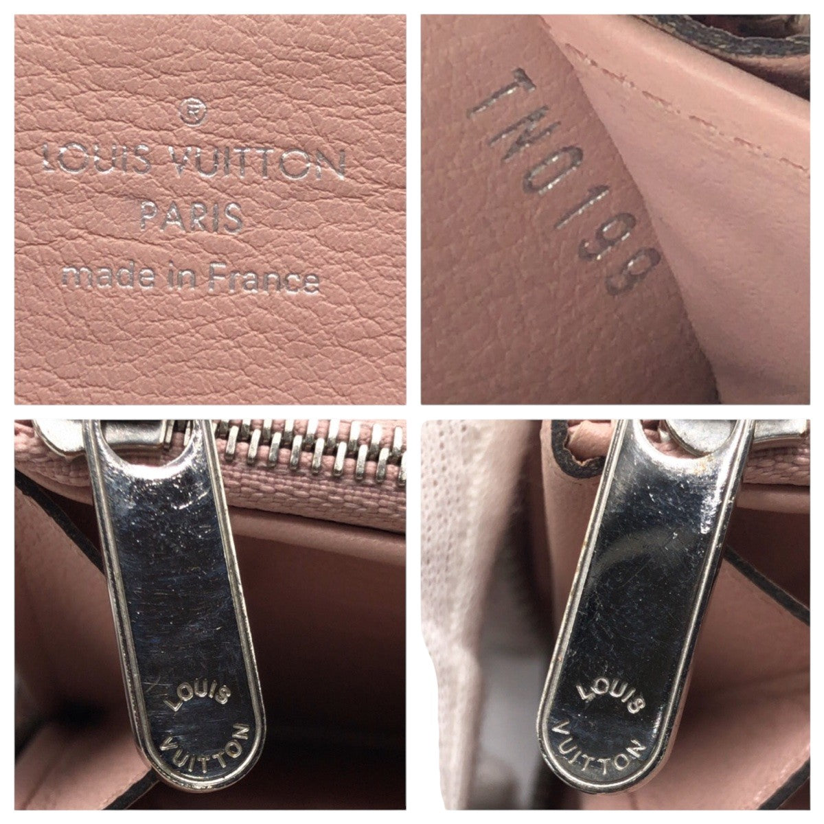 17379
LOUIS VUITTON ルイヴィトン モノグラム マヒナ ジッピーウォレット ピンク マグノリア レザー M61868 長財布 ロングウォレット  レディース ABP54