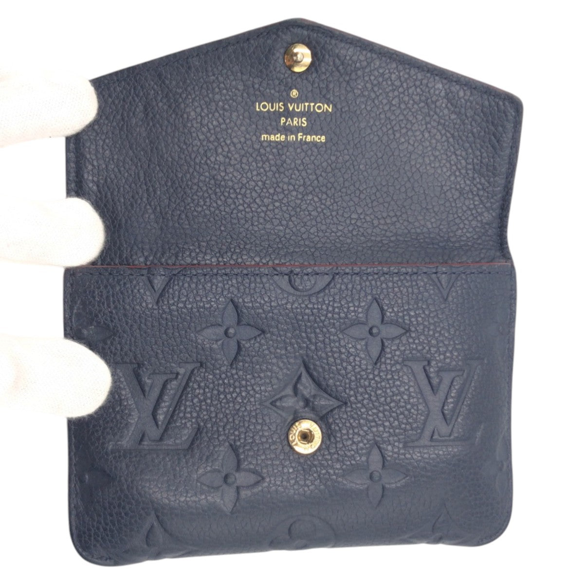 17381
LOUIS VUITTON ルイヴィトン モノグラムアンプラント ポシェット クレ マリーヌルージュ ネイビー ゴールド金具 レザー M62017 コインケース カードケース 男女兼用  レディース AB24