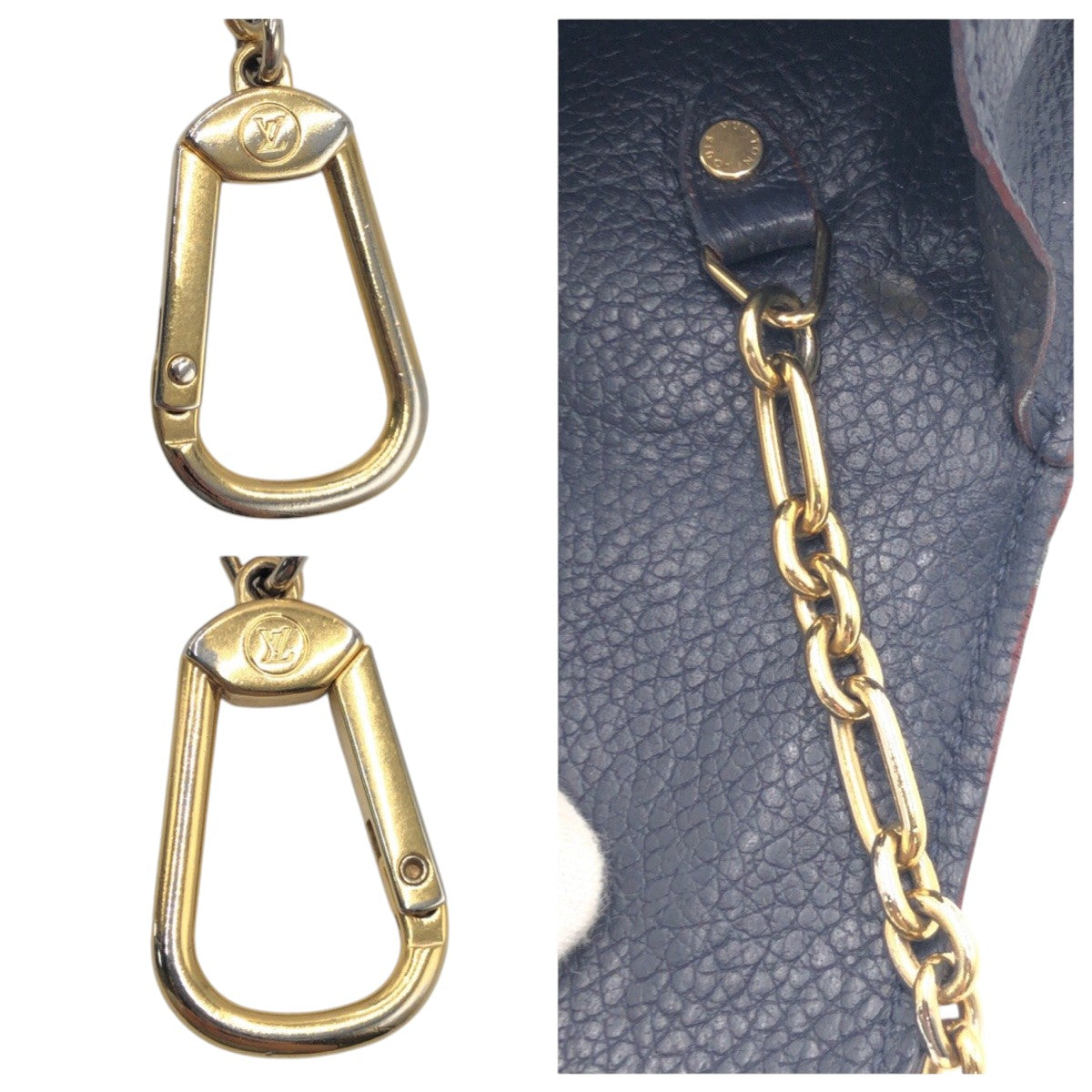17381
LOUIS VUITTON ルイヴィトン モノグラムアンプラント ポシェット クレ マリーヌルージュ ネイビー ゴールド金具 レザー M62017 コインケース カードケース 男女兼用  レディース AB24