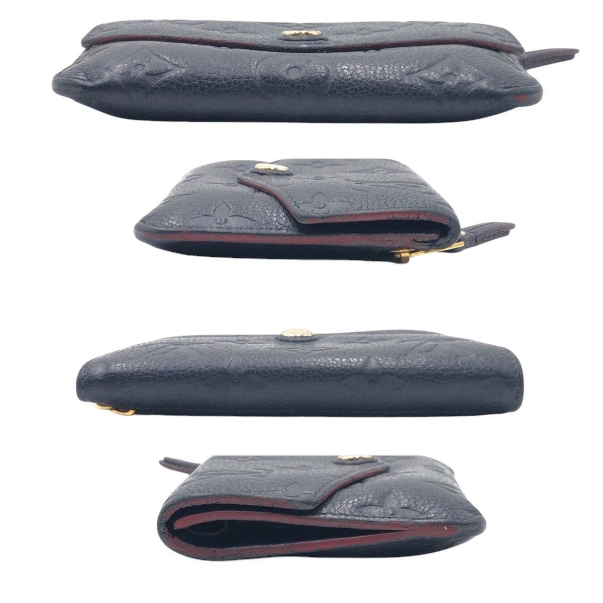 17381
LOUIS VUITTON ルイヴィトン モノグラムアンプラント ポシェット クレ マリーヌルージュ ネイビー ゴールド金具 レザー M62017 コインケース カードケース 男女兼用  レディース AB24