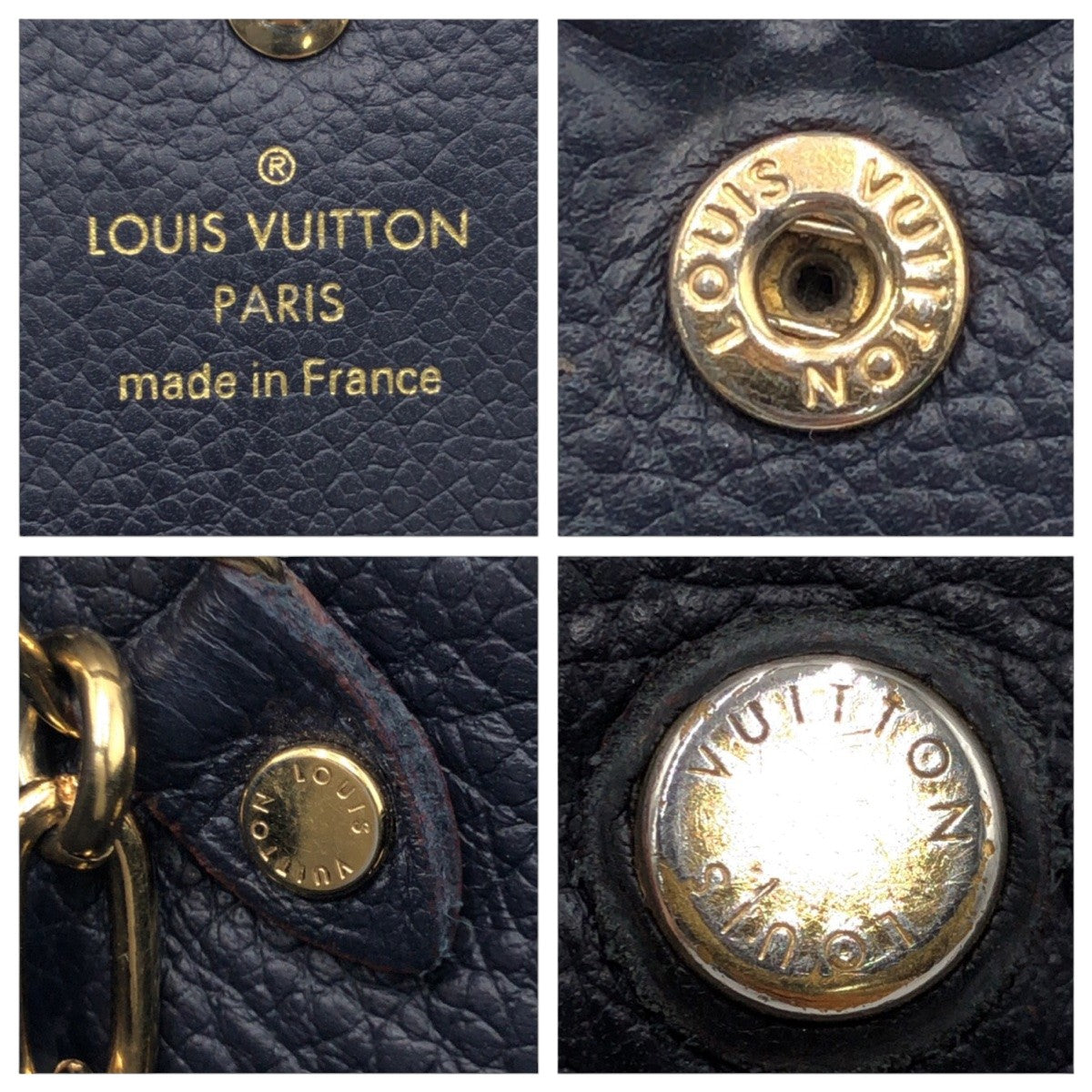 17381
LOUIS VUITTON ルイヴィトン モノグラムアンプラント ポシェット クレ マリーヌルージュ ネイビー ゴールド金具 レザー M62017 コインケース カードケース 男女兼用  レディース AB24