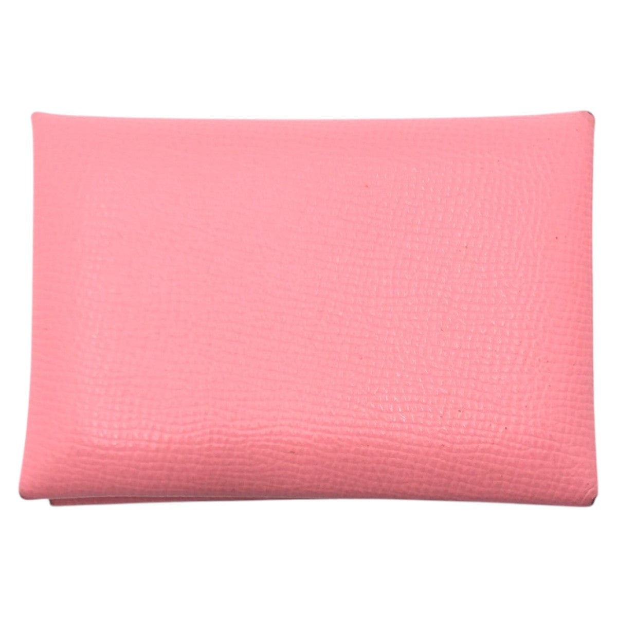 17384
HERMES エルメス カルヴィ デュオ ピンク シルバー金具 ヴォーエプソン コインケース カードケース Z刻印  レディース A62