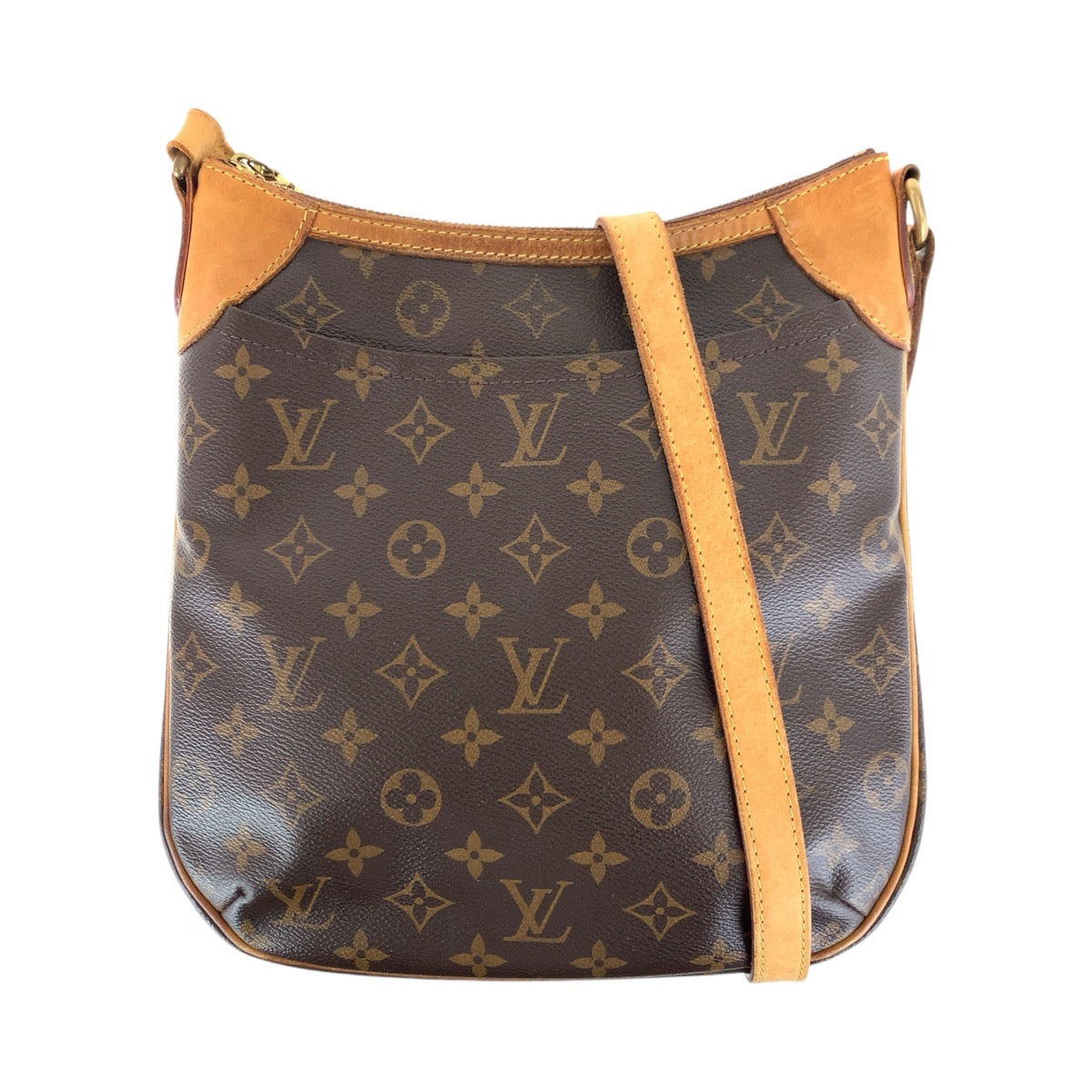 17385
LOUIS VUITTON ルイヴィトン モノグラム オデオン PM ブラウン ゴールド金具 PVC / レザー M56390 ショルダーバッポシェット  レディース AB69