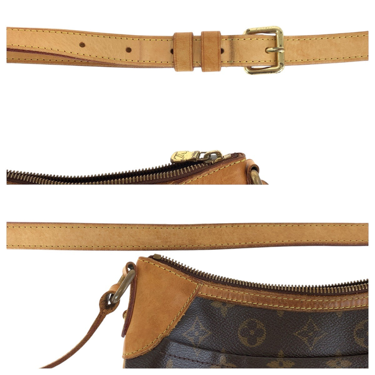 17385
LOUIS VUITTON ルイヴィトン モノグラム オデオン PM ブラウン ゴールド金具 PVC / レザー M56390 ショルダーバッポシェット  レディース AB69