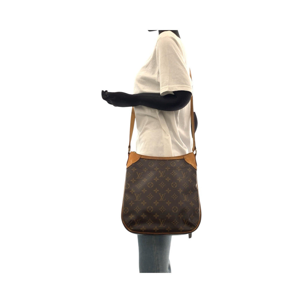 17385
LOUIS VUITTON ルイヴィトン モノグラム オデオン PM ブラウン ゴールド金具 PVC / レザー M56390 ショルダーバッポシェット  レディース AB69
