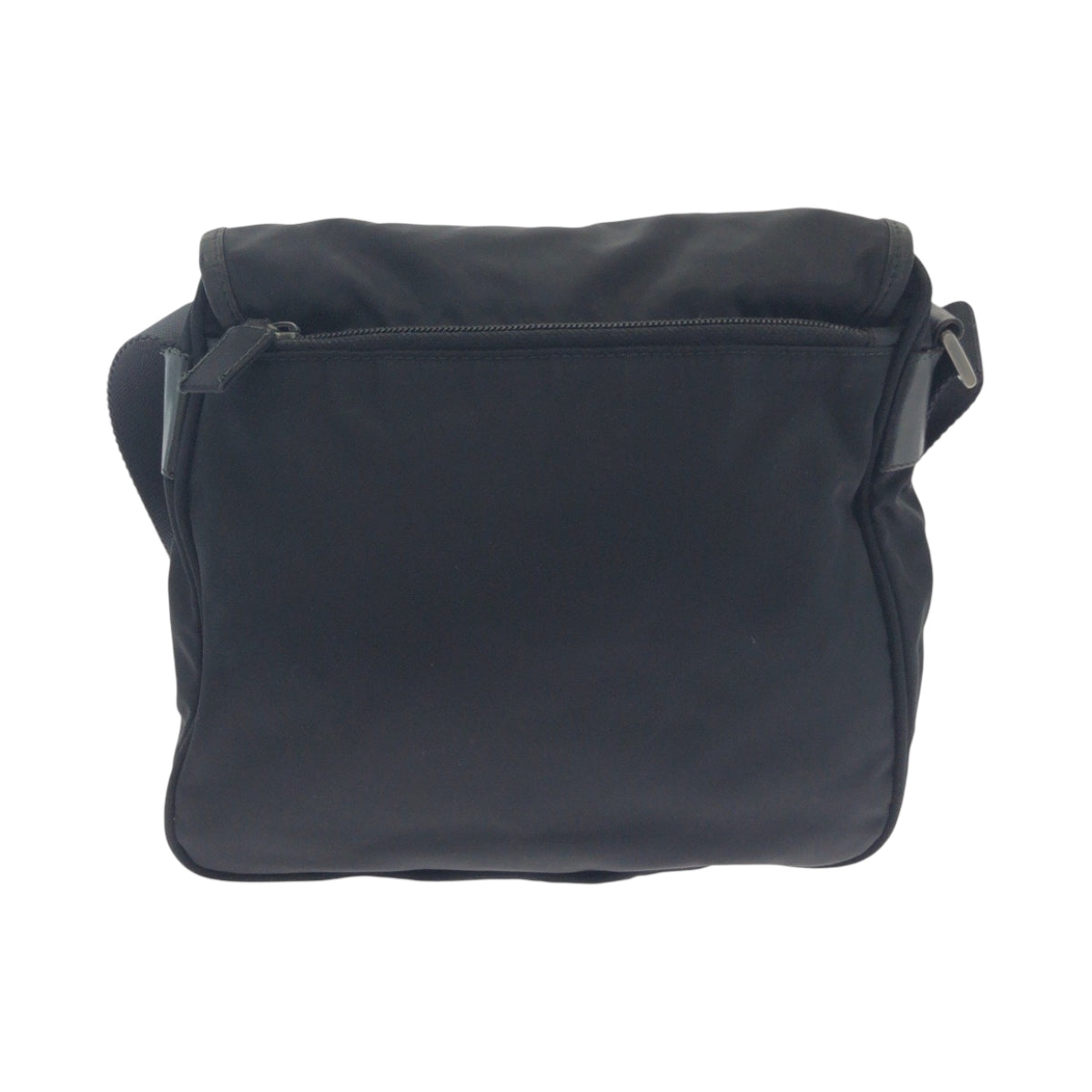 17387
PRADA プラダ テスート 三角ロゴプレート ブラック 黒 シルバー金具 ナイロン BT0173 ショルダーバッグ メッセンジャーバッグ  メンズ AB43