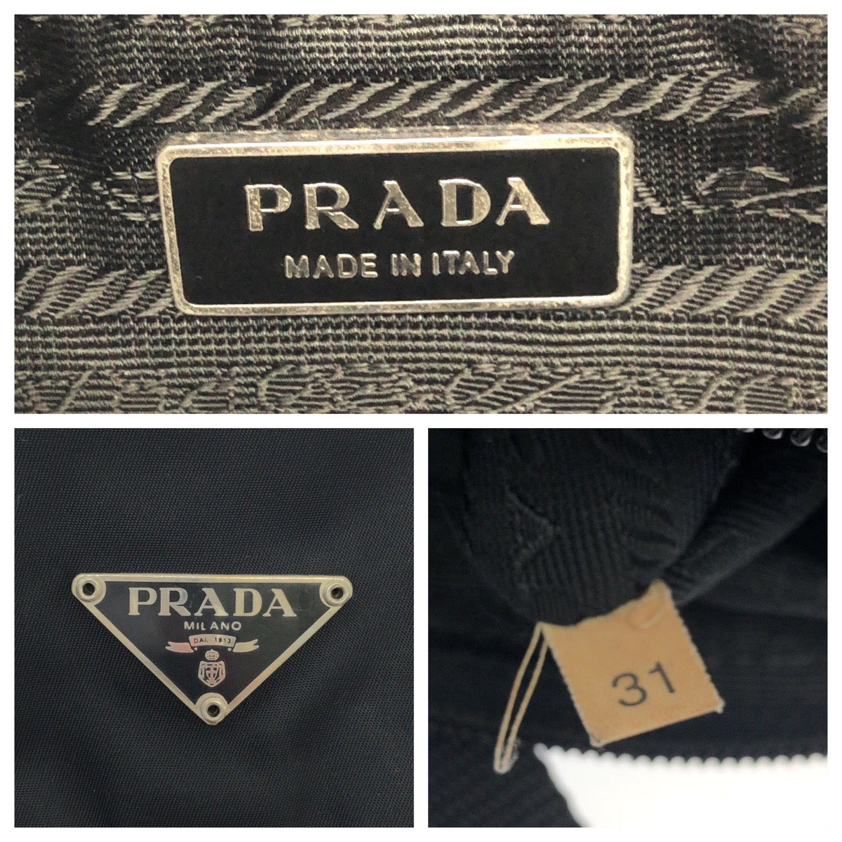 17387
PRADA プラダ テスート 三角ロゴプレート ブラック 黒 シルバー金具 ナイロン BT0173 ショルダーバッグ メッセンジャーバッグ  メンズ AB43