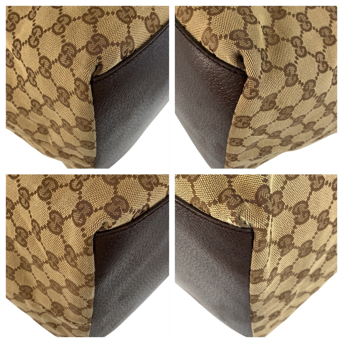 17391
GUCCI グッチ シェリーライン ベージュ ブラウン GGキャンバス / レザー 131231 トートバッグ ショルダーバッグ  レディース AB39