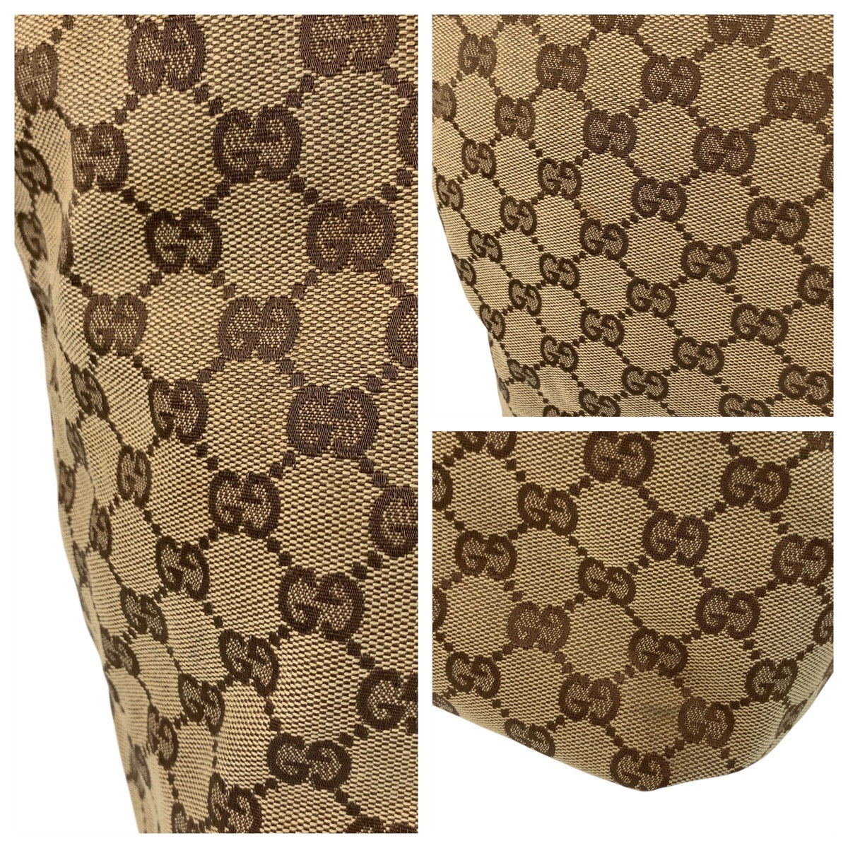 17391
GUCCI グッチ シェリーライン ベージュ ブラウン GGキャンバス / レザー 131231 トートバッグ ショルダーバッグ  レディース AB39
