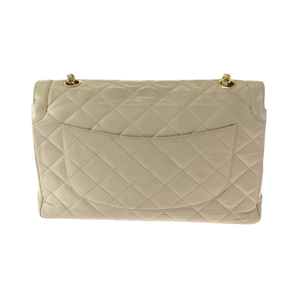 17400
CHANEL シャネル ヴィンテージ パリ限定 マトラッセ ダブルフラップ ココマーク ターンロック ベージュ ゴールド金具 ラムスキン チェーンショルダーバッグ  レディース ABP200