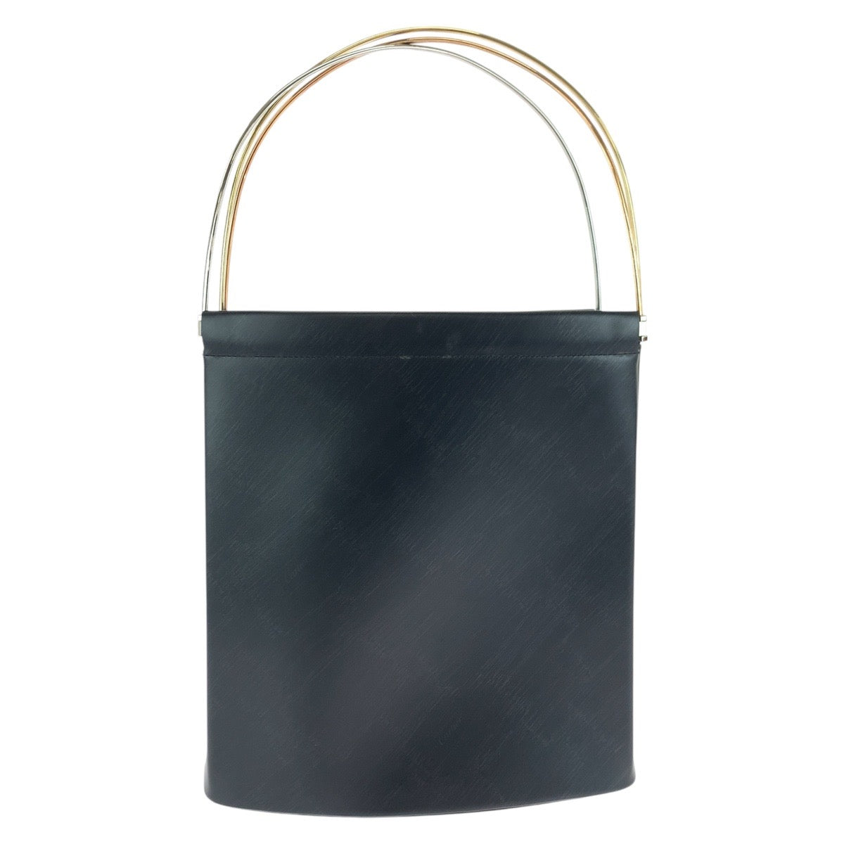 17404
CARTIER カルティエ トリニティ ブラック 黒 シルバー金具 レザー ハンドバッグ  レディース A63