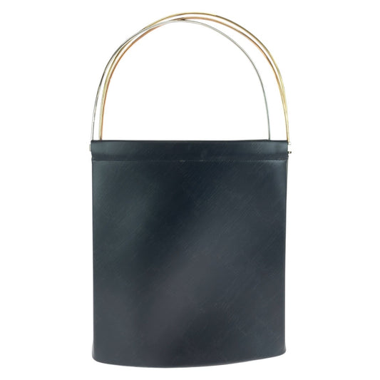 17404
CARTIER カルティエ トリニティ ブラック 黒 シルバー金具 レザー ハンドバッグ  レディース A63