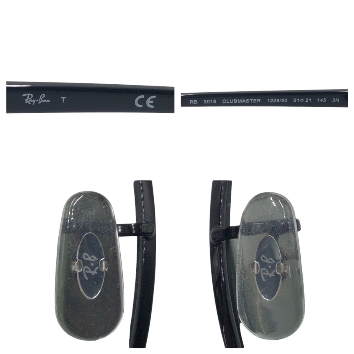 17405
Ray-Ban レイバン CLUBMASTER ブラック 黒 ミラー プラスチック RB3016 1229/30 サングラス 男女兼用 ウェリントン  メンズ ABP15