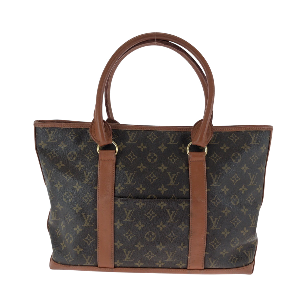 17406
LOUIS VUITTON ルイヴィトン モノグラム ウィークエンドPM ブラウン ゴールド金具 PVC M42425 トートバッグ ショルダーバッグ  レディース AB43