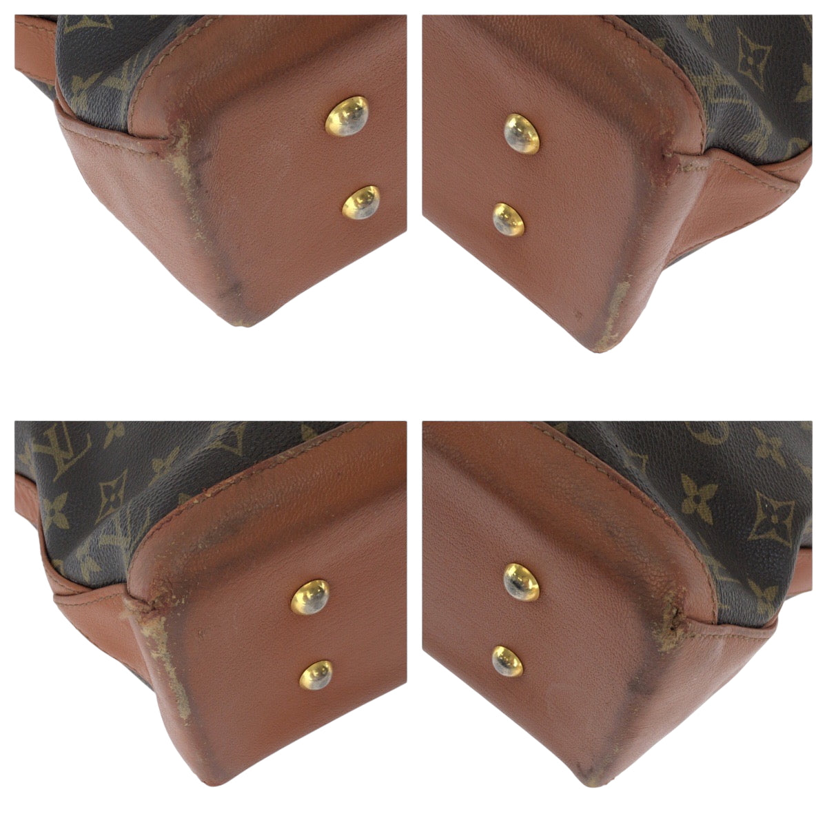 17406
LOUIS VUITTON ルイヴィトン モノグラム ウィークエンドPM ブラウン ゴールド金具 PVC M42425 トートバッグ ショルダーバッグ  レディース AB43