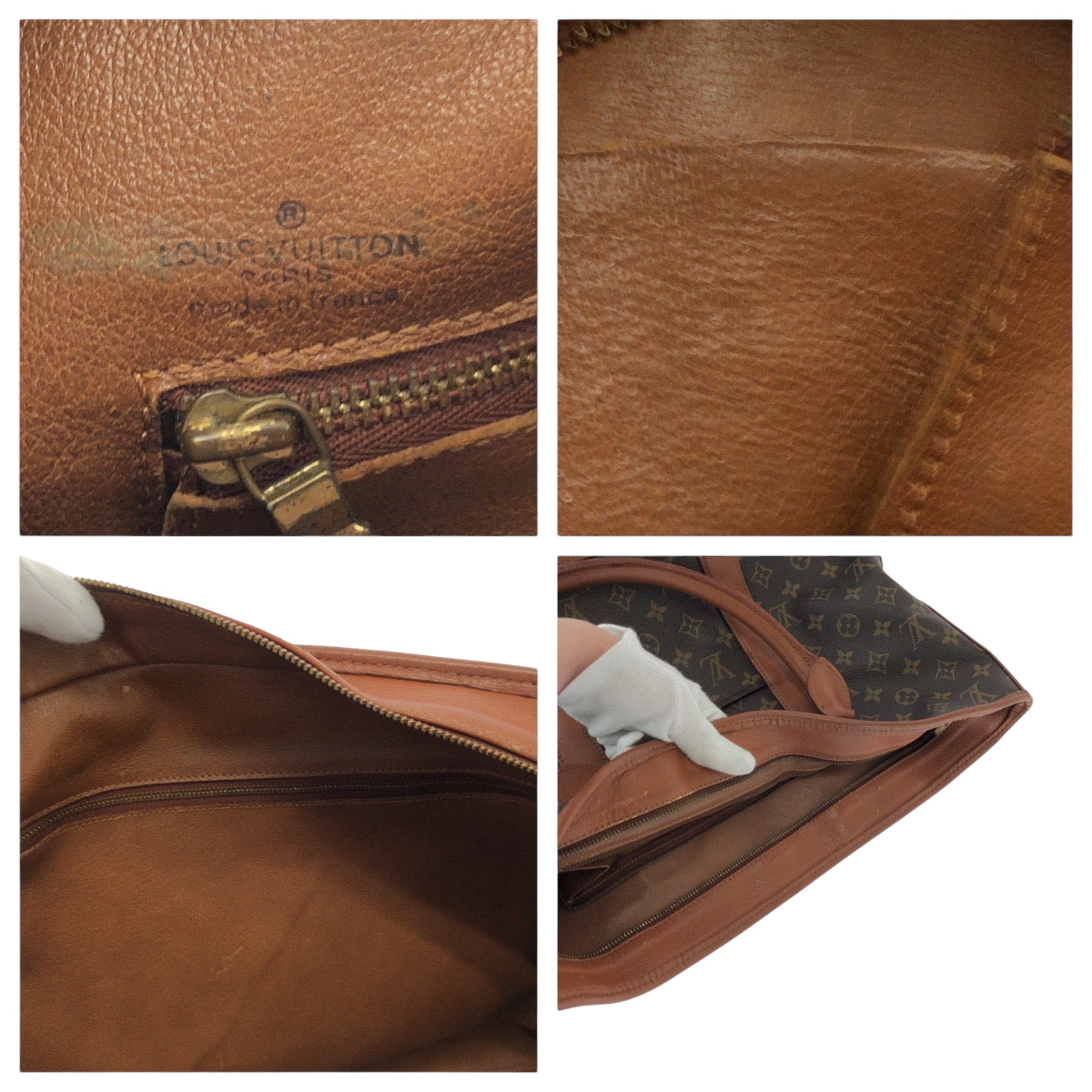 17406
LOUIS VUITTON ルイヴィトン モノグラム ウィークエンドPM ブラウン ゴールド金具 PVC M42425 トートバッグ ショルダーバッグ  レディース AB43
