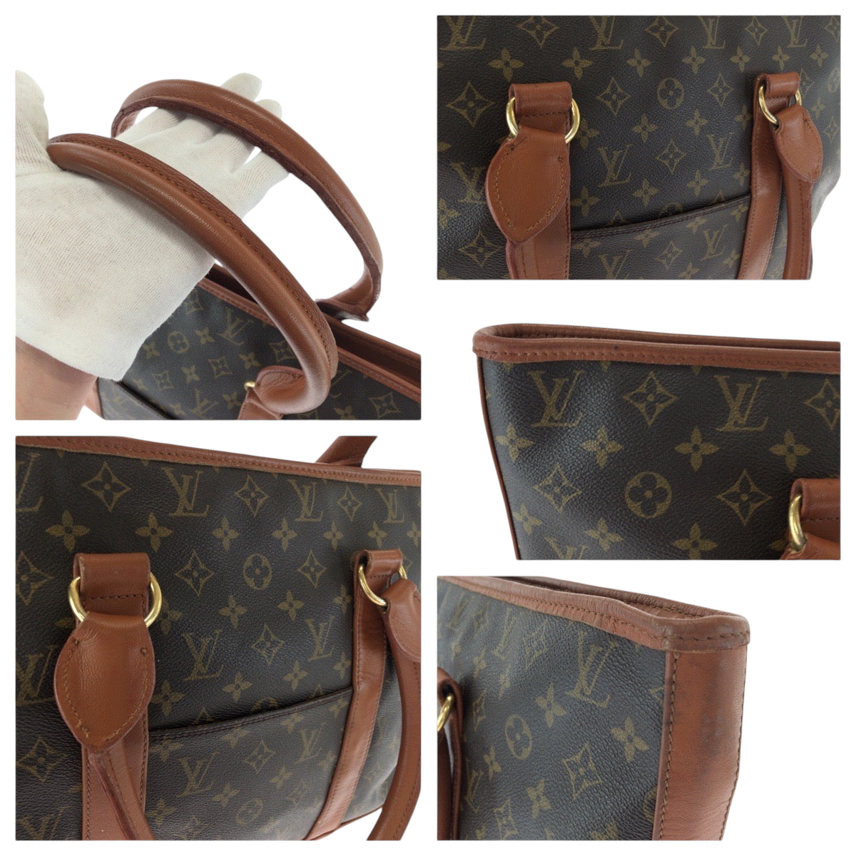 17406
LOUIS VUITTON ルイヴィトン モノグラム ウィークエンドPM ブラウン ゴールド金具 PVC M42425 トートバッグ ショルダーバッグ  レディース AB43
