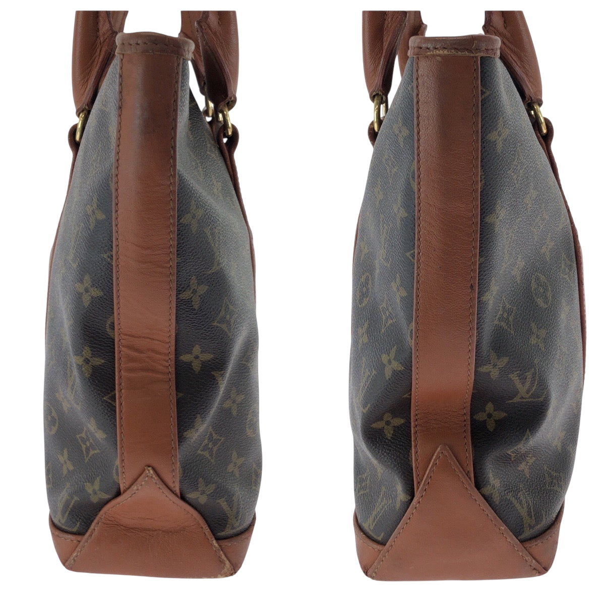 17406
LOUIS VUITTON ルイヴィトン モノグラム ウィークエンドPM ブラウン ゴールド金具 PVC M42425 トートバッグ ショルダーバッグ  レディース AB43