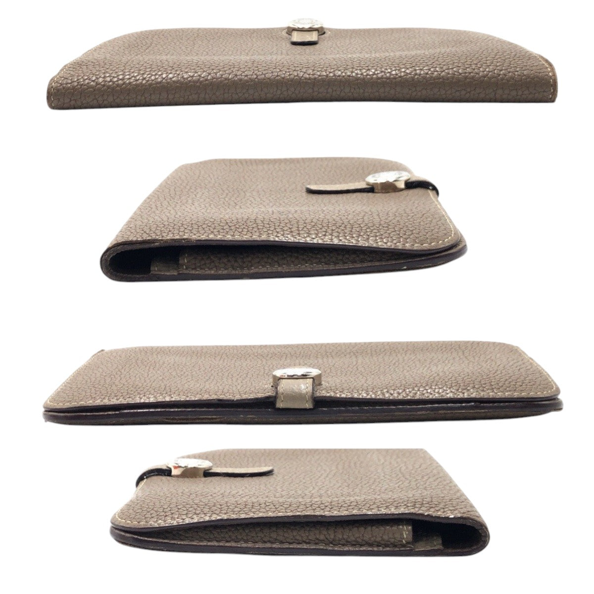 17408
HERMES エルメス ドゴンGM ブラウン エトゥープ トゴ 長財布 ロングウォレット 男女兼用 □U刻印  レディース ABP66