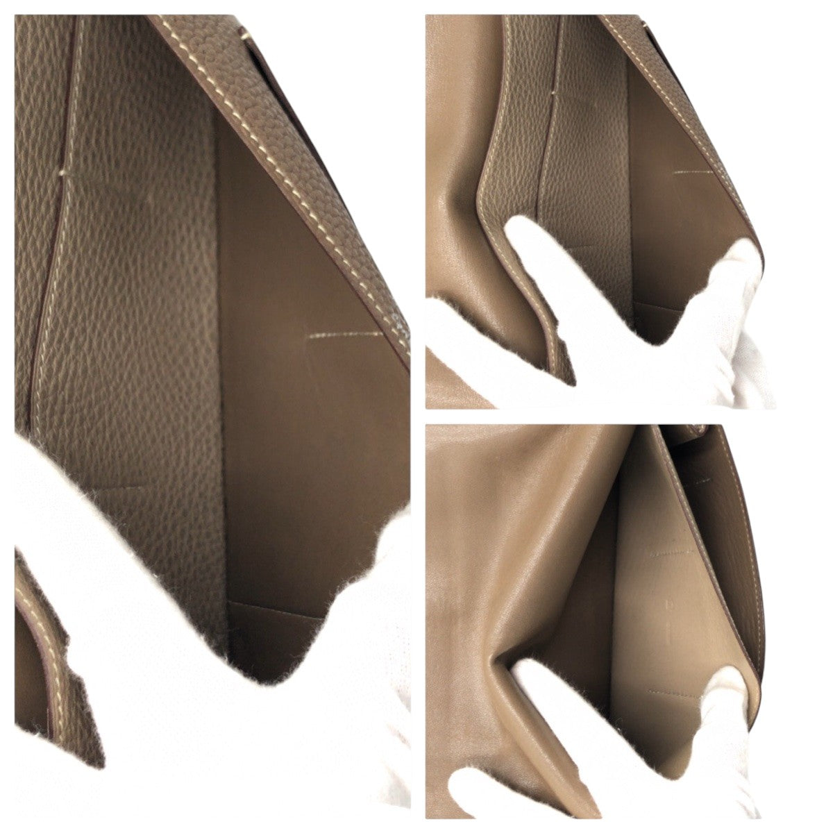 17408
HERMES エルメス ドゴンGM ブラウン エトゥープ トゴ 長財布 ロングウォレット 男女兼用 □U刻印  レディース ABP66