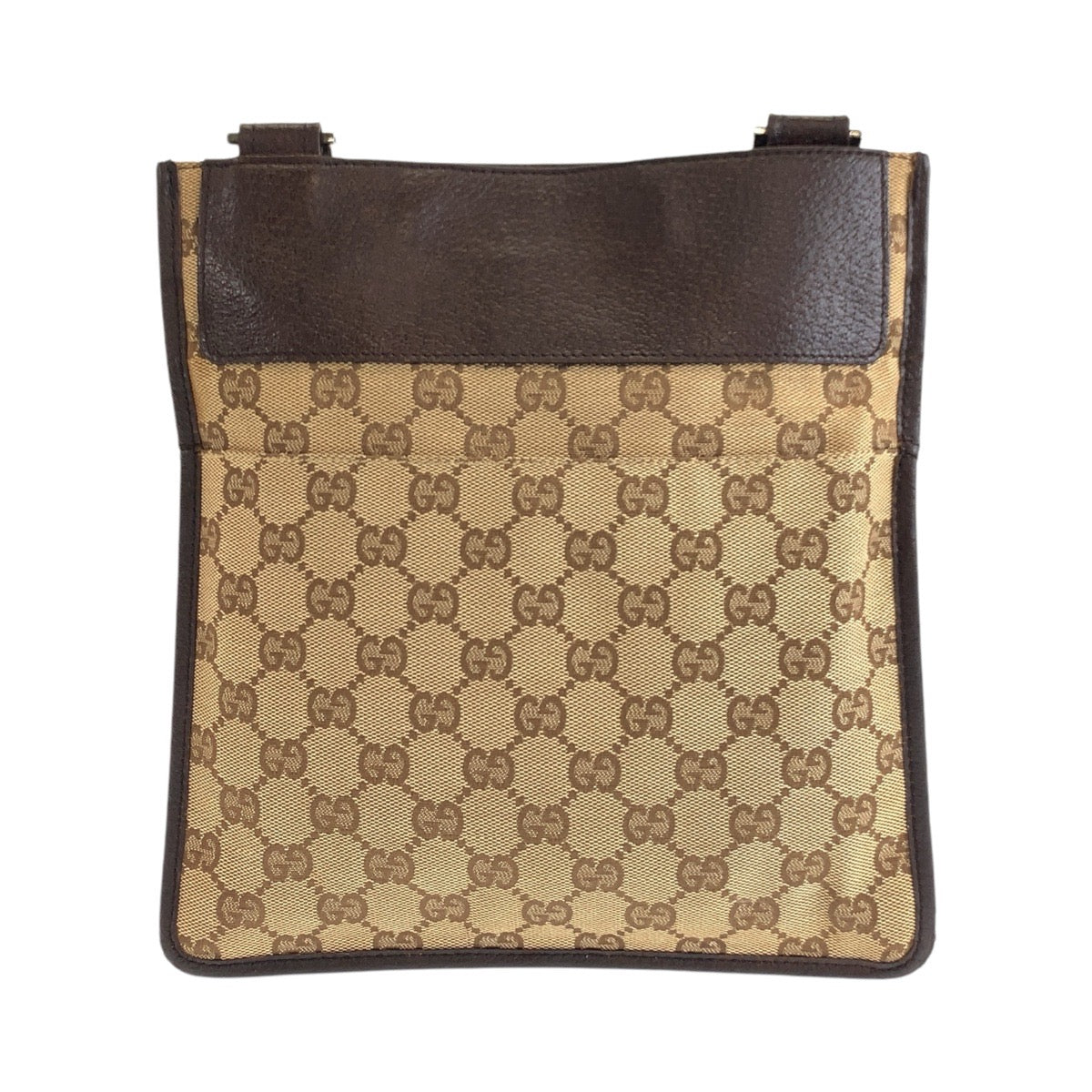 17411
GUCCI グッチ ベージュ ブラウン レザー 27639 ショルダーバッグ ポシェット  レディース AB24