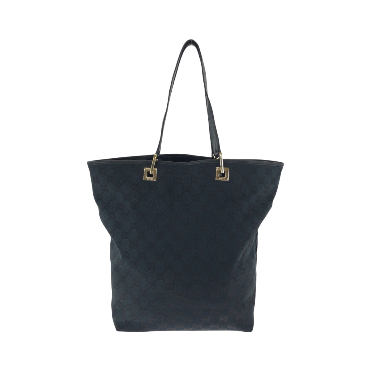 17412
GUCCI グッチ ブラック 黒 シルバー金具 GGキャンバス 002 1098 トートバッグ ショルダーバッグ  レディース AB28