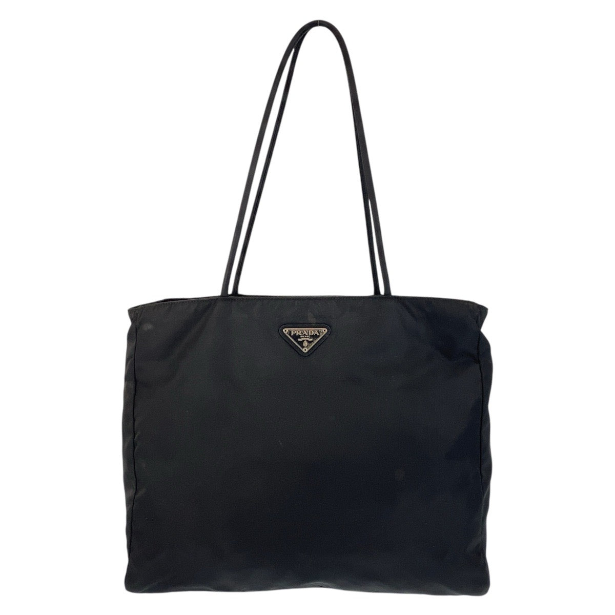 17420
PRADA プラダ テスート 三角ロゴプレート ブラック 黒 シルバー金具 ナイロン トートバッグ ショルダーバッグ  レディース AB40