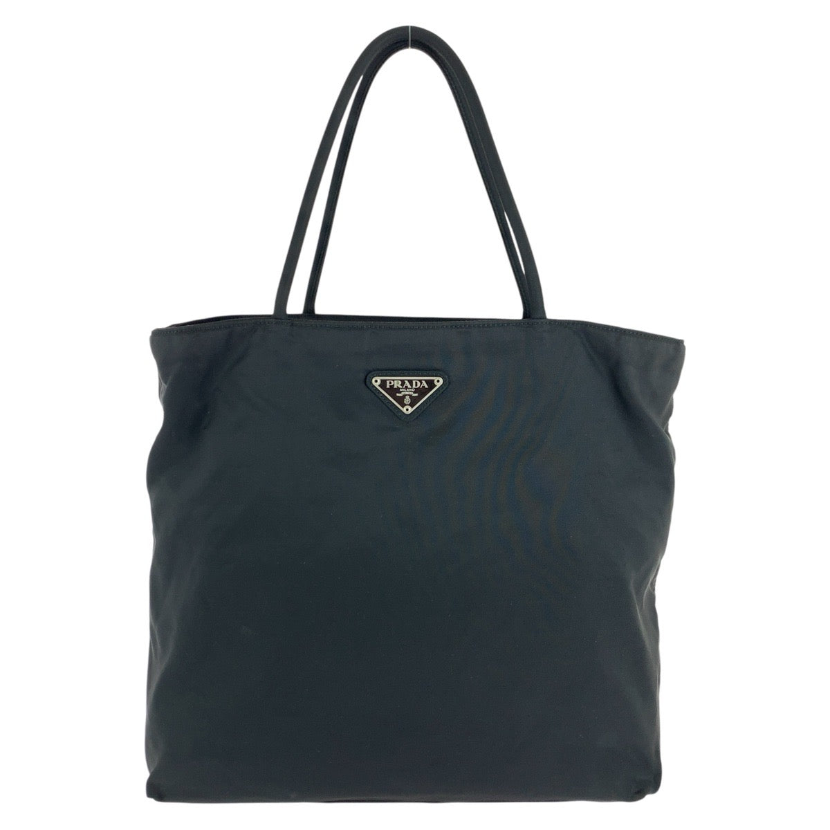17423
PRADA プラダ テスート 三角ロゴプレート ブラック 黒 シルバー金具 ナイロン トートバッグ ショルダーバッグ  レディース ABP39