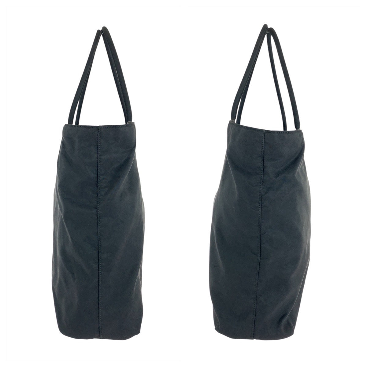 17423
PRADA プラダ テスート 三角ロゴプレート ブラック 黒 シルバー金具 ナイロン トートバッグ ショルダーバッグ  レディース ABP39