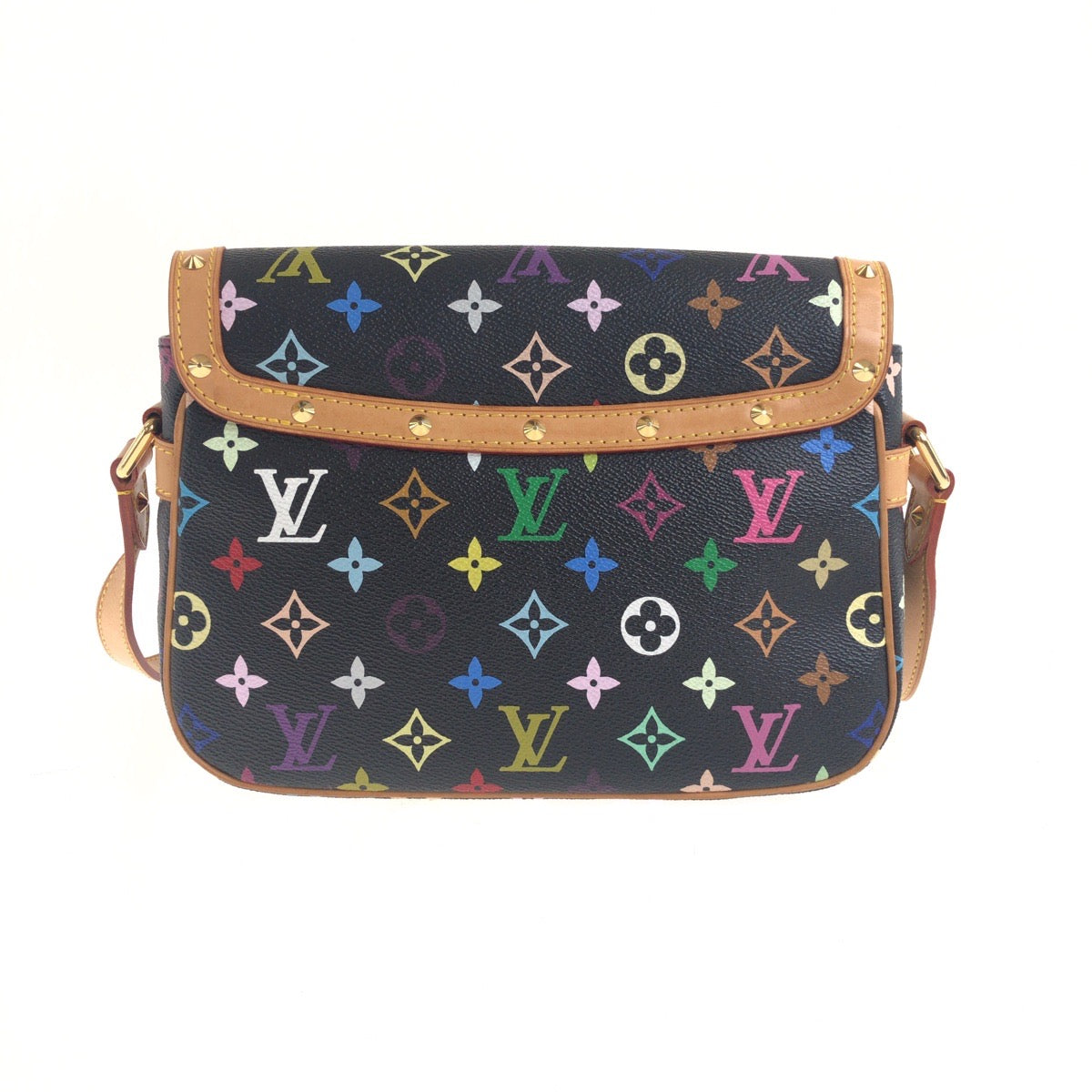 17424
LOUIS VUITTON ルイヴィトン モノグラム マルチカラー ソローニュ マルチカラー ゴールド金具 PVC M92639 斜め掛け ショルダーバッグ レディース ABP198