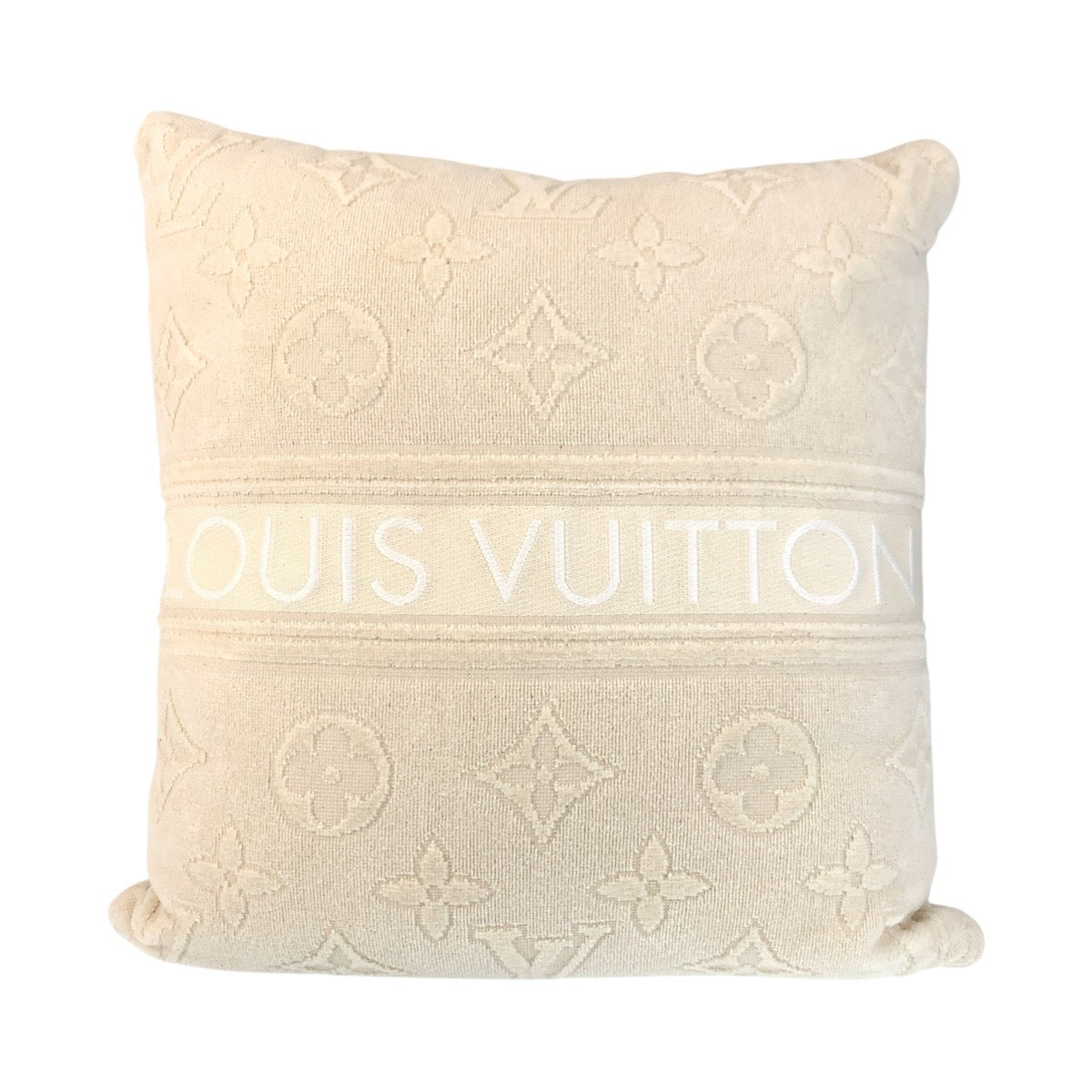 17427
LOUIS VUITTON ルイヴィトン クッサン LVバケーション クリーム アイボリー コットン M77528 インテリア クッション 男女兼用  レディース A58