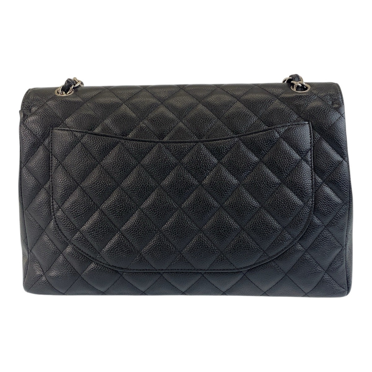 17429
CHANEL シャネル マトラッセ34 デカマト ココマーク ターンロック ブラック 黒 シルバー金具 キャビアスキン チェーンショルダーバッグ  レディース A510