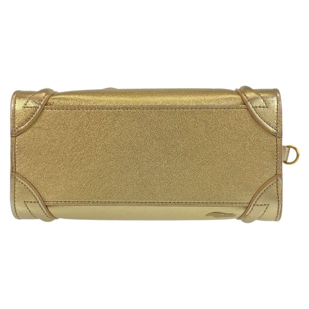 17430
CELINE セリーヌ ラゲージ ナノ ゴールド ゴールド金具 レザー ハンドバッグ ショルダーバッグ 2way  レディース