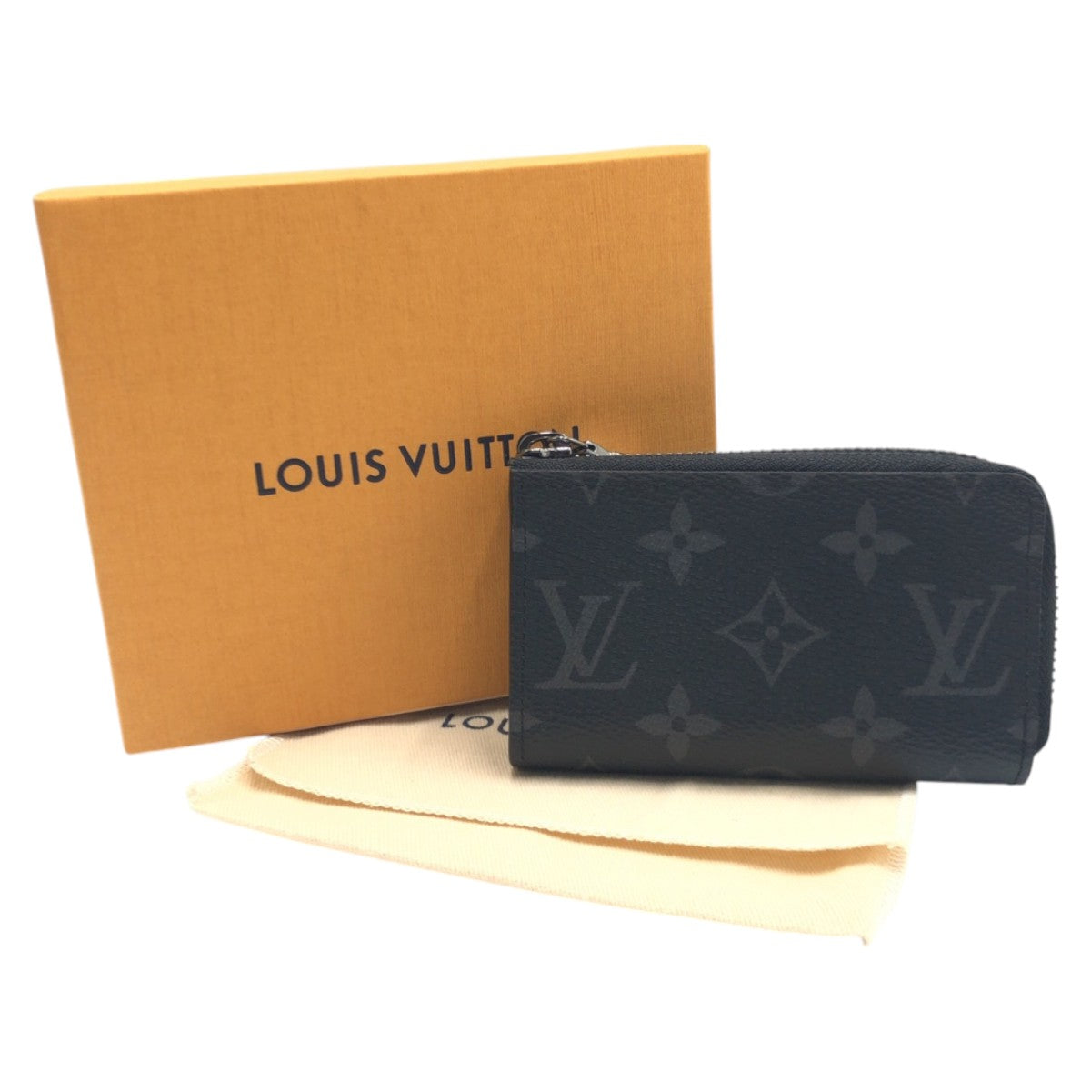 17433
LOUIS VUITTON ルイヴィトン モノグラム ブラック 黒 PVC M64430 キーケース 男女兼用  メンズ