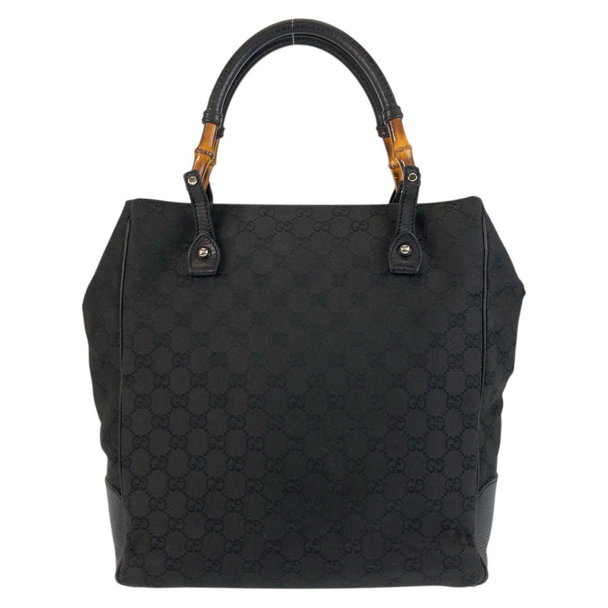 17439
GUCCI グッチ バンブー ブラック 黒 GGキャンバス / レザー 112530 トートバッグ ショルダーバッグ  レディース AB25