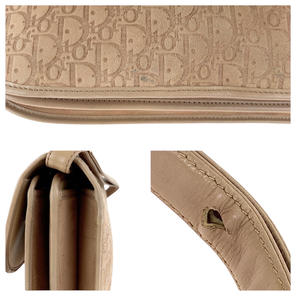 17440
Dior ディオール トロッター ベージュ ゴールド金具 スウェード ワンショルダーバッグ ハンドバッグ  レディース ABP40