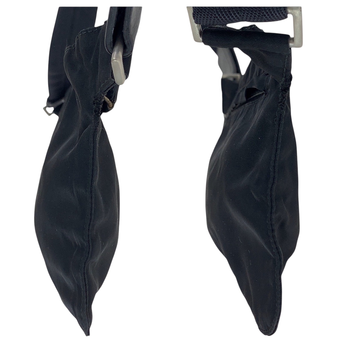 17442
PRADA プラダ テスート 三角ロゴプレート ブラック 黒 シルバー金具 ナイロン ショルダーバッグ ボディバッグ レディース ABP33