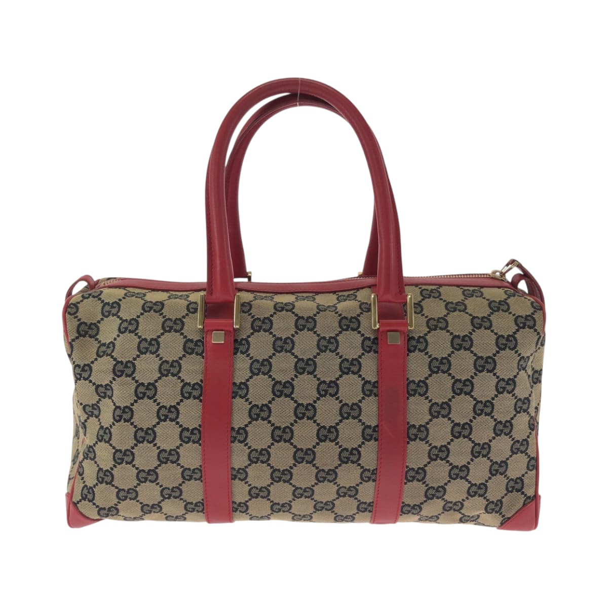 17447
GUCCI グッチ ベージュ レッド ゴールド金具 GGキャンバス 000 0846 ハンドバッグ ミニボストンバッグ  レディース ABP40
